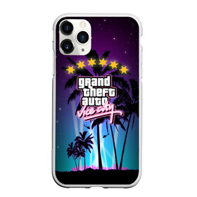 Чехол для iPhone 11 Pro матовый с принтом GTA Vice City в городе Новоалтайск, Силикон |  | 5 звезд | auto | grand | gta | theft | vice city |   лето | вай сити | вертолеты | гта | звезды | логотип | надпись | пальмы | пляжная | рисунок | розыск | рубашка | томми версетти