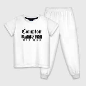 Детская пижама хлопок с принтом Compton hip-hop в городе Новоалтайск, 100% хлопок |  брюки и футболка прямого кроя, без карманов, на брюках мягкая резинка на поясе и по низу штанин
 | 2pac | 2pak | 2пак | biggie smalls | makaveli | shakur | the notorious b.i.g. | thug life | tupac | амару | биги смолс | ганста | гето | гетто | жизнь головореза | крутой | макавели | надпись | ниггер | ноториус биг | реп | репер | рэп | рэпер