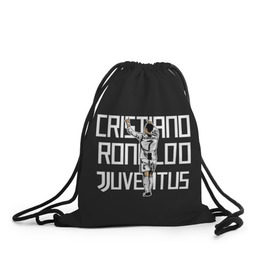 Рюкзак-мешок 3D с принтом Cristiano Ronaldo. Juventus в городе Новоалтайск, 100% полиэстер | плотность ткани — 200 г/м2, размер — 35 х 45 см; лямки — толстые шнурки, застежка на шнуровке, без карманов и подкладки | 7 | champion | cr7 | cristiano | footballer | forward | juventus | portugal | ronaldo | крис | криштиану | португалия | реал | рон | роналду | ронни | форвард | футболист | чемпион | ювентус