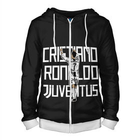 Мужская толстовка 3D на молнии с принтом Cristiano Ronaldo. Juventus в городе Новоалтайск, 100% полиэстер | длина до линии бедра, манжеты и пояс оформлены мягкой тканевой резинкой, двухслойный капюшон со шнурком для регулировки, спереди молния, по бокам два кармана | 7 | champion | cr7 | cristiano | footballer | forward | juventus | portugal | ronaldo | крис | криштиану | португалия | реал | рон | роналду | ронни | форвард | футболист | чемпион | ювентус