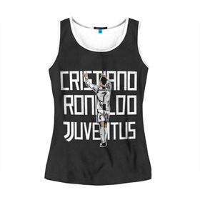 Женская майка 3D с принтом Cristiano Ronaldo. Juventus в городе Новоалтайск, 100% полиэстер | круглая горловина, прямой силуэт, длина до линии бедра | 7 | champion | cr7 | cristiano | footballer | forward | juventus | portugal | ronaldo | крис | криштиану | португалия | реал | рон | роналду | ронни | форвард | футболист | чемпион | ювентус