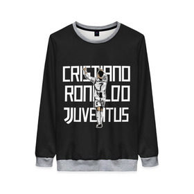 Женский свитшот 3D с принтом Cristiano Ronaldo. Juventus в городе Новоалтайск, 100% полиэстер с мягким внутренним слоем | круглый вырез горловины, мягкая резинка на манжетах и поясе, свободная посадка по фигуре | 7 | champion | cr7 | cristiano | footballer | forward | juventus | portugal | ronaldo | крис | криштиану | португалия | реал | рон | роналду | ронни | форвард | футболист | чемпион | ювентус