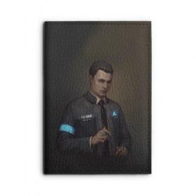 Обложка для автодокументов с принтом Connor в городе Новоалтайск, натуральная кожа |  размер 19,9*13 см; внутри 4 больших “конверта” для документов и один маленький отдел — туда идеально встанут права | 2038 | become | connor | dbh | detroit | gamer | human | kara | андроид | девиант | детройт | кара | квест | коннор | маркус