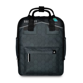 Женский рюкзак 3D с принтом Detroit SECURITY в городе Новоалтайск, 100% полиэстер | лямки с регулируемой длиной, сверху ручки, чтобы рюкзак нести как сумку. Основное отделение закрывается на молнию, как и внешний карман. Внутри два дополнительных кармана, один из которых закрывается на молнию. По бокам два дополнительных кармашка, куда поместится маленькая бутылочка
 | 2038 | become | connor | dbh | detroit | gamer | human | kara | андроид | девиант | детройт | кара | квест | коннор | маркус