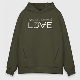 Мужское худи Oversize хлопок с принтом Love AVA в городе Новоалтайск, френч-терри — 70% хлопок, 30% полиэстер. Мягкий теплый начес внутри —100% хлопок | боковые карманы, эластичные манжеты и нижняя кромка, капюшон на магнитной кнопке | angels and airwaves | ava | love | tom delonge | том делонг