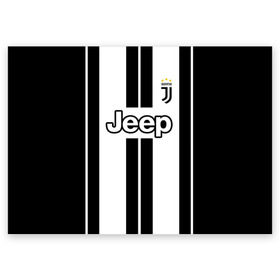 Поздравительная открытка с принтом RONALDO JUVE SPORT в городе Новоалтайск, 100% бумага | плотность бумаги 280 г/м2, матовая, на обратной стороне линовка и место для марки
 | Тематика изображения на принте: cr7 | fc | клуб | криштиану роналду | роналдо | фк | форма | ювентус