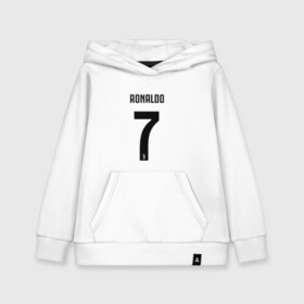 Детская толстовка хлопок с принтом RONALDO JUVE SPORT в городе Новоалтайск, 100% хлопок | Круглый горловой вырез, эластичные манжеты, пояс, капюшен | club | cr7 | fc | football | ronaldo | sport | криштиану роналду | роналдо | спорт | фк | форма | футбольный клуб | ювентус