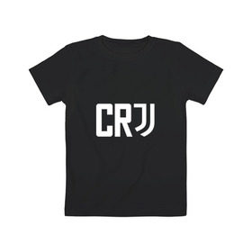 Детская футболка хлопок с принтом RONALDO JUVE SPORT в городе Новоалтайск, 100% хлопок | круглый вырез горловины, полуприлегающий силуэт, длина до линии бедер | Тематика изображения на принте: cr7 | fc | клуб | криштиану роналду | роналдо | фк | ювентус