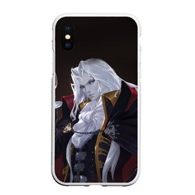 Чехол для iPhone XS Max матовый с принтом Alucard (Castlevania) в городе Новоалтайск, Силикон | Область печати: задняя сторона чехла, без боковых панелей | вампир | душа | манга | серебряная