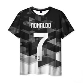 Мужская футболка 3D с принтом RONALDO JUVE SPORT в городе Новоалтайск, 100% полиэфир | прямой крой, круглый вырез горловины, длина до линии бедер | cr7 | fc | клуб | криштиану роналду | роналдо | фк | ювентус