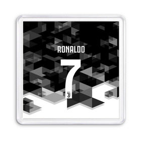 Магнит 55*55 с принтом RONALDO JUVE SPORT в городе Новоалтайск, Пластик | Размер: 65*65 мм; Размер печати: 55*55 мм | cr7 | fc | клуб | криштиану роналду | роналдо | фк | ювентус