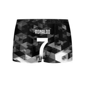 Мужские трусы 3D с принтом RONALDO JUVE SPORT в городе Новоалтайск, 50% хлопок, 50% полиэстер | классическая посадка, на поясе мягкая тканевая резинка | cr7 | fc | клуб | криштиану роналду | роналдо | фк | ювентус