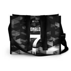 Сумка-шоппер 3D с принтом RONALDO JUVE SPORT в городе Новоалтайск, 100% полиэстер | застегивается на металлическую кнопку; внутренний карман застегивается на молнию. Стенки укреплены специальным мягким материалом, чтобы защитить содержимое от несильных ударов
 | cr7 | fc | клуб | криштиану роналду | роналдо | фк | ювентус