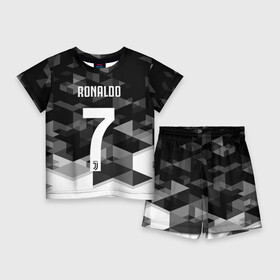 Детский костюм с шортами 3D с принтом RONALDO JUVE SPORT в городе Новоалтайск,  |  | Тематика изображения на принте: cr7 | fc | клуб | криштиану роналду | роналдо | фк | ювентус