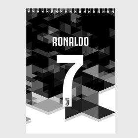 Скетчбук с принтом RONALDO JUVE SPORT в городе Новоалтайск, 100% бумага
 | 48 листов, плотность листов — 100 г/м2, плотность картонной обложки — 250 г/м2. Листы скреплены сверху удобной пружинной спиралью | cr7 | fc | клуб | криштиану роналду | роналдо | фк | ювентус