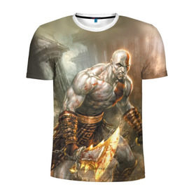 Мужская футболка 3D спортивная с принтом God of War в городе Новоалтайск, 100% полиэстер с улучшенными характеристиками | приталенный силуэт, круглая горловина, широкие плечи, сужается к линии бедра | Тематика изображения на принте: atreus | god of war | god of war 4 | gow | kratos | ps4 | атрей | бог войны | гов | зы4 | кратос | левиафан | мальчик | мимир | мировой змей | пиратs | руны | эксклюзив