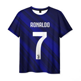 Мужская футболка 3D с принтом RONALDO JUVE SPORT в городе Новоалтайск, 100% полиэфир | прямой крой, круглый вырез горловины, длина до линии бедер | cr7 | fc | клуб | криштиану роналду | роналдо | фк | ювентус