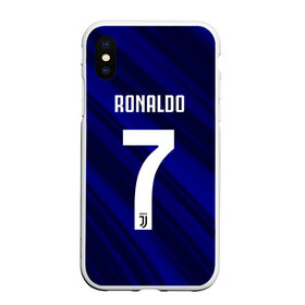 Чехол для iPhone XS Max матовый с принтом RONALDO JUVE SPORT в городе Новоалтайск, Силикон | Область печати: задняя сторона чехла, без боковых панелей | Тематика изображения на принте: cr7 | fc | клуб | криштиану роналду | роналдо | фк | ювентус