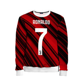 Детский свитшот 3D с принтом RONALDO JUVE SPORT в городе Новоалтайск, 100% полиэстер | свободная посадка, прямой крой, мягкая тканевая резинка на рукавах и понизу свитшота | club | cr7 | fc | football | ronaldo | sport | криштиану роналду | роналдо | спорт | фк | форма | футбольный клуб | ювентус