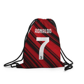 Рюкзак-мешок 3D с принтом RONALDO JUVE SPORT в городе Новоалтайск, 100% полиэстер | плотность ткани — 200 г/м2, размер — 35 х 45 см; лямки — толстые шнурки, застежка на шнуровке, без карманов и подкладки | club | cr7 | fc | football | ronaldo | sport | криштиану роналду | роналдо | спорт | фк | форма | футбольный клуб | ювентус