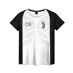 Женская футболка 3D с принтом RONALDO JUVE SPORT в городе Новоалтайск, 100% полиэфир ( синтетическое хлопкоподобное полотно) | прямой крой, круглый вырез горловины, длина до линии бедер | cr7 | fc juventus | football | juve | juventus | ronaldo | sport | роналдо | спорт | футбол | ювентус