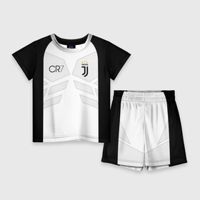 Детский костюм с шортами 3D с принтом RONALDO JUVE SPORT в городе Новоалтайск,  |  | Тематика изображения на принте: cr7 | fc juventus | football | juve | juventus | ronaldo | sport | роналдо | спорт | футбол | ювентус