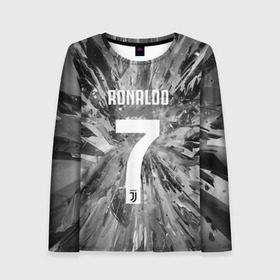 Женский лонгслив 3D с принтом RONALDO JUVE SPORT в городе Новоалтайск, 100% полиэстер | длинные рукава, круглый вырез горловины, полуприлегающий силуэт | cr7 | fc | клуб | криштиану роналду | роналдо | фк | ювентус