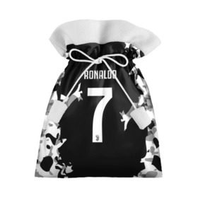 Подарочный 3D мешок с принтом RONALDO JUVE SPORT в городе Новоалтайск, 100% полиэстер | Размер: 29*39 см | Тематика изображения на принте: cr7 | fc | football | ronaldo | sport | криштиану роналду | роналдо | фк | форма | футбольный клуб | ювентус