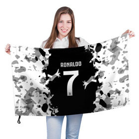 Флаг 3D с принтом RONALDO JUVE SPORT в городе Новоалтайск, 100% полиэстер | плотность ткани — 95 г/м2, размер — 67 х 109 см. Принт наносится с одной стороны | cr7 | fc | football | ronaldo | sport | криштиану роналду | роналдо | фк | форма | футбольный клуб | ювентус