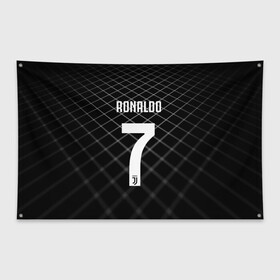 Флаг-баннер с принтом RONALDO JUVE SPORT в городе Новоалтайск, 100% полиэстер | размер 67 х 109 см, плотность ткани — 95 г/м2; по краям флага есть четыре люверса для крепления | cr7 | fc | клуб | криштиану роналду | роналдо | фк | ювентус