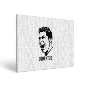 Холст прямоугольный с принтом RONALDO JUVE SPORT в городе Новоалтайск, 100% ПВХ |  | cr7 | fc | клуб | криштиану роналду | роналдо | фк | ювентус