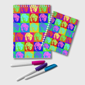 Блокнот с принтом pop-art Marilyn Monroe в городе Новоалтайск, 100% бумага | 48 листов, плотность листов — 60 г/м2, плотность картонной обложки — 250 г/м2. Листы скреплены удобной пружинной спиралью. Цвет линий — светло-серый
 | Тематика изображения на принте: marilyn monroe | pop art | мэрилин монро | поп арт