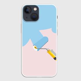 Чехол для iPhone 13 mini с принтом Больше красок в городе Новоалтайск,  |  | валик | дизайнер | краска | краски | креатив | креативный дизайн | маляр | прикол | пятно | розовый | сочный | тренд | цвет | яркость