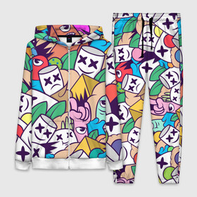 Женский костюм 3D с принтом Маршмеллоу в городе Новоалтайск,  |  | electronic music | marshmello | маршмеллоу | электронная музыка