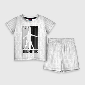 Детский костюм с шортами 3D с принтом RONALDO JUVE SPORT в городе Новоалтайск,  |  | Тематика изображения на принте: club | cr7 | fc | football | ronaldo | sport | криштиану роналду | роналдо | спорт | фк | форма | футбольный клуб | ювентус