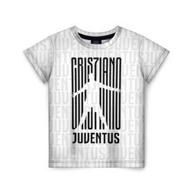 Детская футболка 3D с принтом RONALDO JUVE SPORT в городе Новоалтайск, 100% гипоаллергенный полиэфир | прямой крой, круглый вырез горловины, длина до линии бедер, чуть спущенное плечо, ткань немного тянется | Тематика изображения на принте: club | cr7 | fc | football | ronaldo | sport | криштиану роналду | роналдо | спорт | фк | форма | футбольный клуб | ювентус