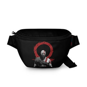 Поясная сумка 3D с принтом God of War 4 в городе Новоалтайск, 100% полиэстер | плотная ткань, ремень с регулируемой длиной, внутри несколько карманов для мелочей, основное отделение и карман с обратной стороны сумки застегиваются на молнию | atreus | god of war | god of war 4 | gow | kratos | ps4 | атрей | бог войны | гов | зы4 | кратос | левиафан | мальчик | мимир | мировой змей | пиратs | руны | эксклюзив