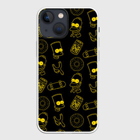 Чехол для iPhone 13 mini с принтом Барт и Гомер в городе Новоалтайск,  |  | duff | simpsons |  bart |  homer  | барт | гомер | дафф | доска | коллаж | пончик | рогатка | симпсоны | скейт | скейты