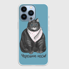Чехол для iPhone 13 Pro с принтом Черешню неси в городе Новоалтайск,  |  | еда | кот | кушать | мем | черешня