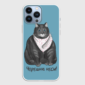 Чехол для iPhone 13 Pro Max с принтом Черешню неси в городе Новоалтайск,  |  | еда | кот | кушать | мем | черешня