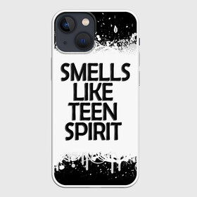 Чехол для iPhone 13 mini с принтом Повеяло юностью в городе Новоалтайск,  |  | Тематика изображения на принте: краска | нирвана | цитата | черно белое | черное и белое