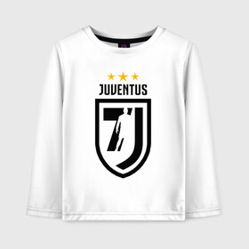 Детский лонгслив хлопок с принтом RONALDO JUVE SPORT в городе Новоалтайск, 100% хлопок | круглый вырез горловины, полуприлегающий силуэт, длина до линии бедер | cr7 | fc | клуб | криштиану роналду | роналдо | фк | форма | ювентус