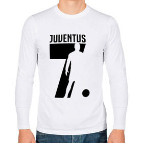 Мужской лонгслив хлопок с принтом RONALDO JUVE SPORT в городе Новоалтайск, 100% хлопок |  | cr7 | fc | клуб | криштиану роналду | роналдо | фк | форма | ювентус