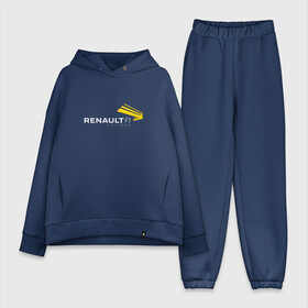 Женский костюм хлопок Oversize с принтом renault в городе Новоалтайск,  |  | f 1 | formula 1 | ф 1 | формула 1