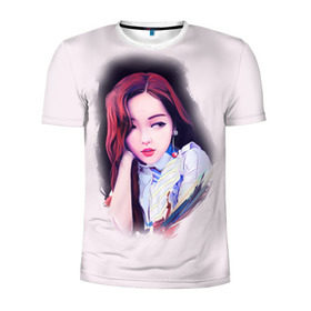 Мужская футболка 3D спортивная с принтом BlackPink Розэ в городе Новоалтайск, 100% полиэстер с улучшенными характеристиками | приталенный силуэт, круглая горловина, широкие плечи, сужается к линии бедра | Тематика изображения на принте: blackpink | ddu du ddu du | k pop | блекпинк | дду ду дду ду | дженни | джису | лисы | розэ