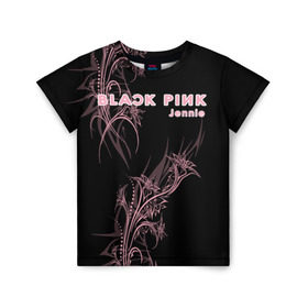 Детская футболка 3D с принтом BlackPink Jennie в городе Новоалтайск, 100% гипоаллергенный полиэфир | прямой крой, круглый вырез горловины, длина до линии бедер, чуть спущенное плечо, ткань немного тянется | blackpink | ddu du ddu du | k pop | блекпинк | дду ду дду ду | дженни | джису | лисы | розэ