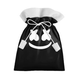 Подарочный 3D мешок с принтом Marshmello black в городе Новоалтайск, 100% полиэстер | Размер: 29*39 см | dj | dj marshmello | marshmello | клуб | клубная музыка | музыка