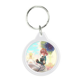 Брелок круглый с принтом Violet Evergarden_8 в городе Новоалтайск, пластик и полированная сталь | круглая форма, металлическое крепление в виде кольца | violet evergarden | вайолет эвергарден
