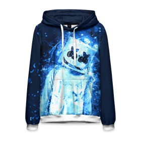 Мужская толстовка 3D с принтом Marshmello в городе Новоалтайск, 100% полиэстер | двухслойный капюшон со шнурком для регулировки, мягкие манжеты на рукавах и по низу толстовки, спереди карман-кенгуру с мягким внутренним слоем. | christopher | comstock | dj | dotcom | friends | marshmallow | marshmello | usa | диджей | друзья | комсток | крис | маршмэллоу | продюсер | сша