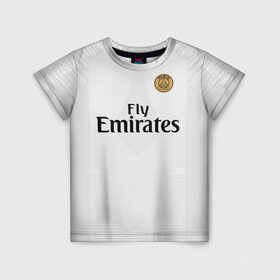 Детская футболка 3D с принтом Neymar away 18-19 в городе Новоалтайск, 100% гипоаллергенный полиэфир | прямой крой, круглый вырез горловины, длина до линии бедер, чуть спущенное плечо, ткань немного тянется | Тематика изображения на принте: champions | cup | france | germain | jnior | league | neymar | paris | psg | saint | santos | silva | world | лига | мира | неймар | псж | франция | чемпионат | чемпионов